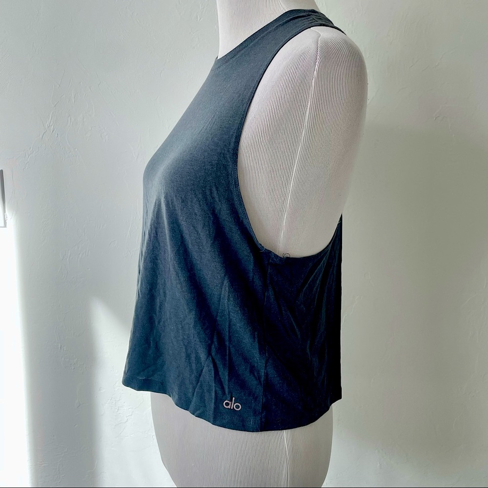 ALO Yoga Muscle Tank Dark Gray Small